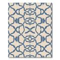 Blue Cream Rococo Scrollwork Rug