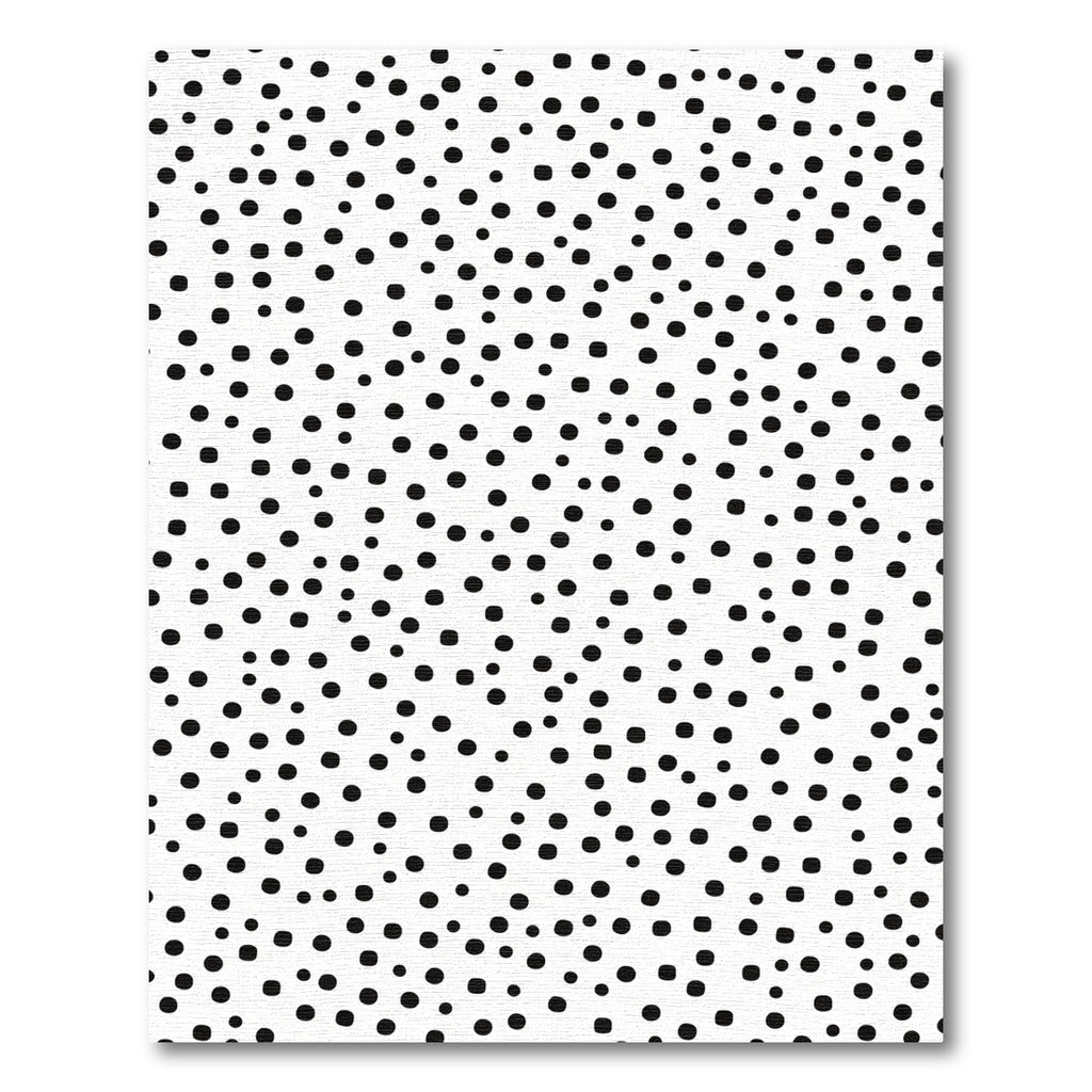 Black White Scattered Dots Rug