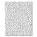 Black White Scattered Dots Rug