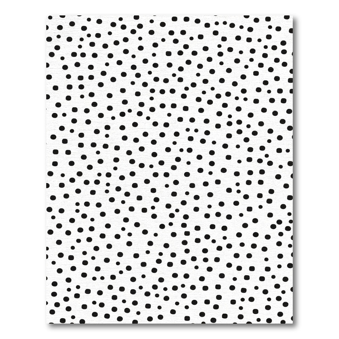 Black White Scattered Dots Rug