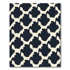 Dark Ivory Jagged Hexagonal Contemporary Rug