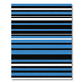 Bold Blue Black White Stripe Rug