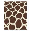 Brown Cream Giraffe Spots Texture Rug