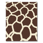 Brown Cream Giraffe Spots Texture Rug