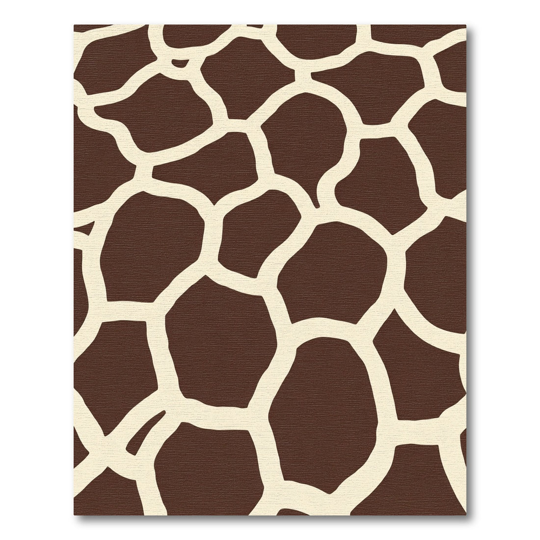 Brown Cream Giraffe Spots Texture Rug