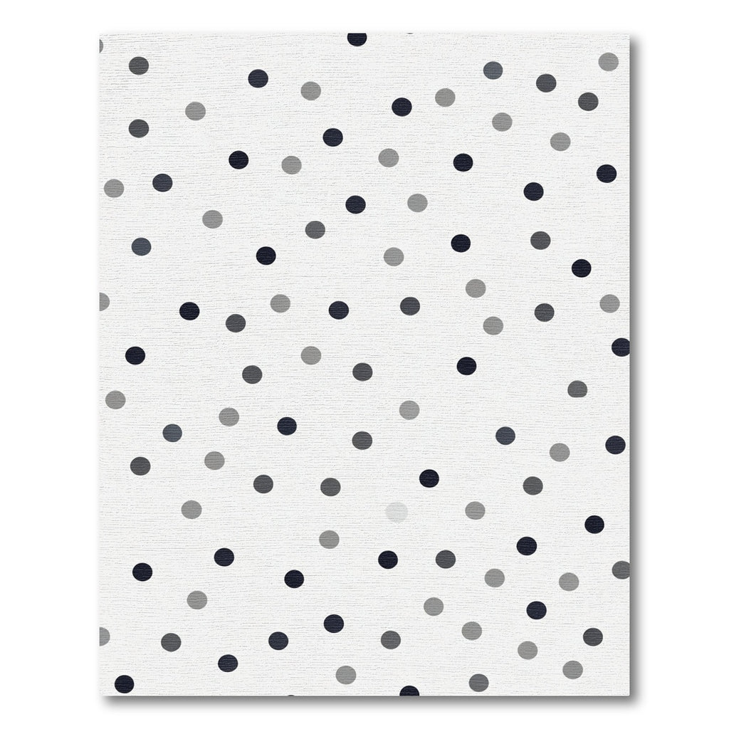 Modern Charcoal Gray Polka Dot Rug