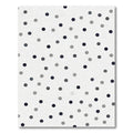 Modern Charcoal Gray Polka Dot Rug