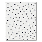 Modern Charcoal Gray Polka Dot Rug