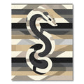 Monochromatic Snake Geometric Abstract Rug
