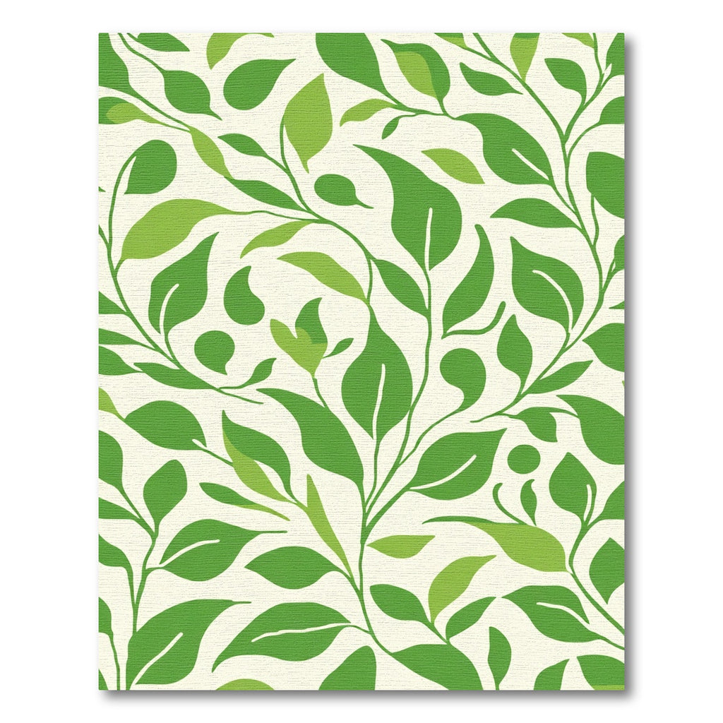 Classic Green Leaf Vine Foliage Rug
