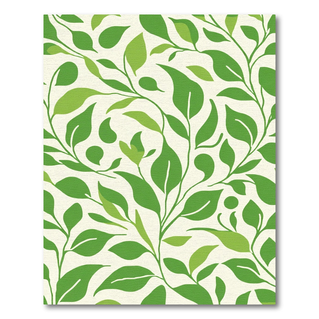 Classic Green Leaf Vine Foliage Rug