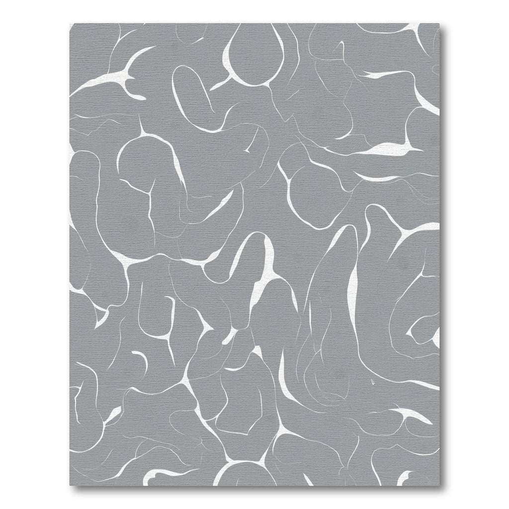 Gray Abstract Swirl Organic Rug