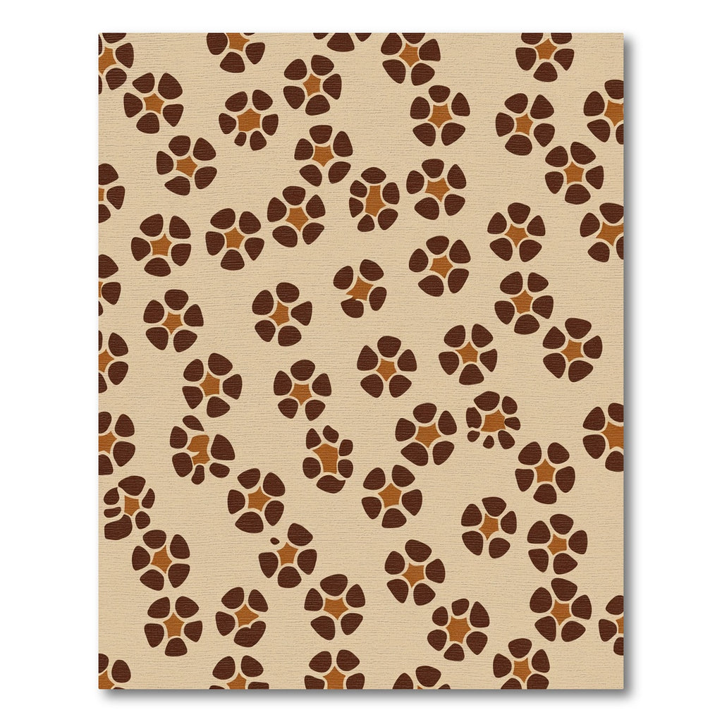 Earthy Brown Petal Burst Scatter Rug