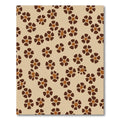 Earthy Brown Petal Burst Scatter Rug