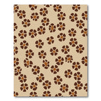 Earthy Brown Petal Burst Scatter Rug
