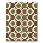 Earth Tones Mid Century Circles Rug
