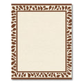 Brown Organic Shape Border Rug