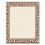 Brown Organic Shape Border Rug