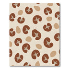 Brown Mushroom Tan Organic Shapes Rug
