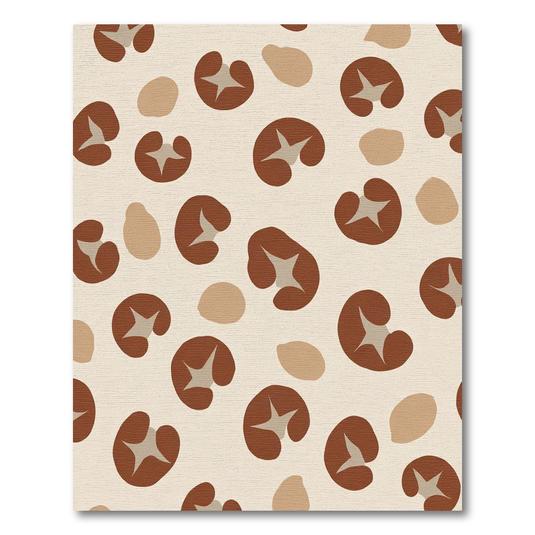 Brown Mushroom Tan Organic Shapes Rug
