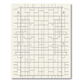 Modern Gray Geometric Grid Art Rug