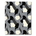 Monochromatic Abstract Ink Blot Rug