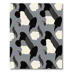 Monochromatic Abstract Ink Blot Rug