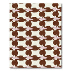 Brown Cream Pink Abstract Interlocking Shapes Rug