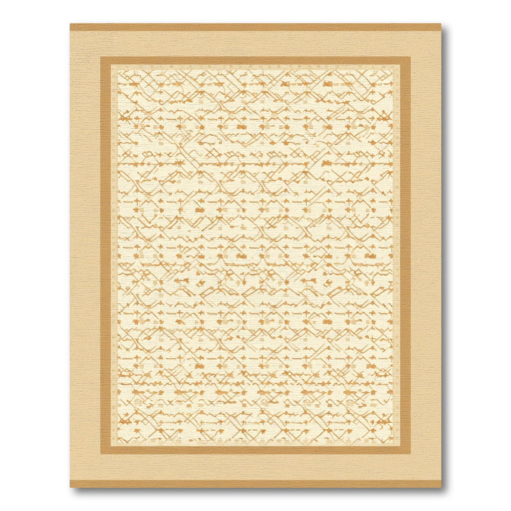Tan Lattice Abstract Geometric Rug