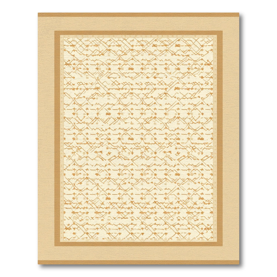 Tan Lattice Abstract Geometric Rug