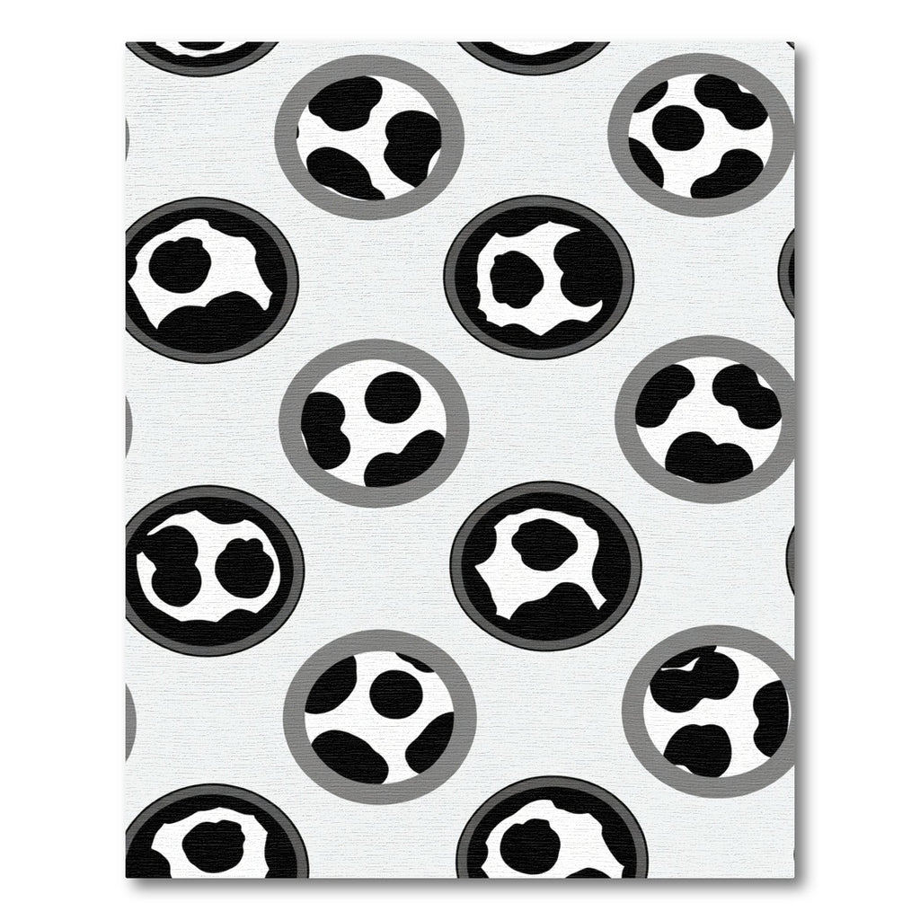 Black White Spotted Circles Rug