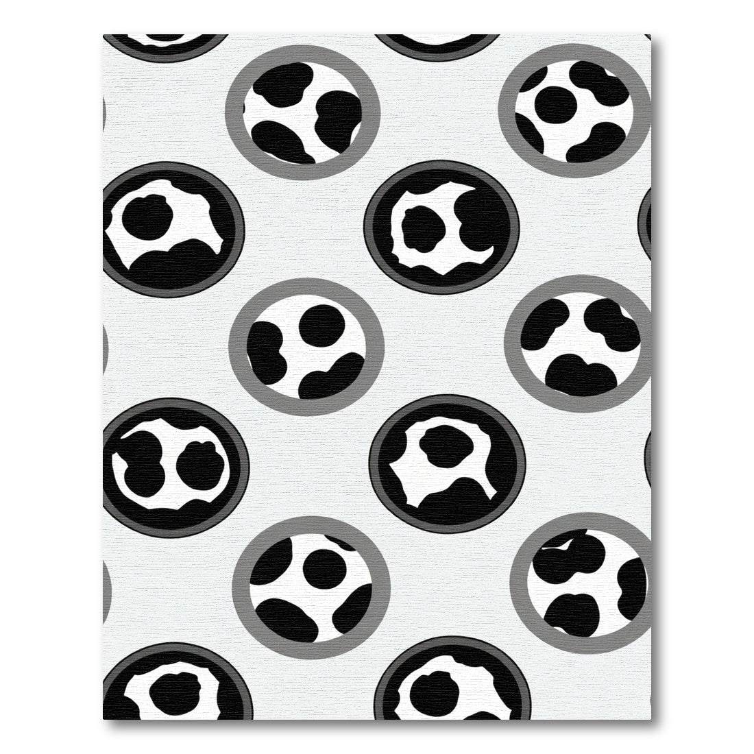 Black White Spotted Circles Rug
