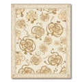 Antique Cream Floral Vine Rug