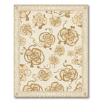 Antique Cream Floral Vine Rug