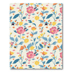 Vintage Pink Yellow Floral Vine Rug