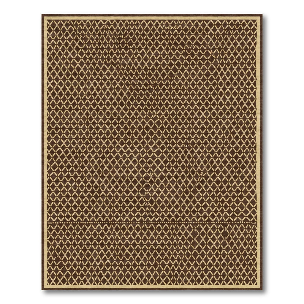 Rich Chocolate Geometric Lattice Rug