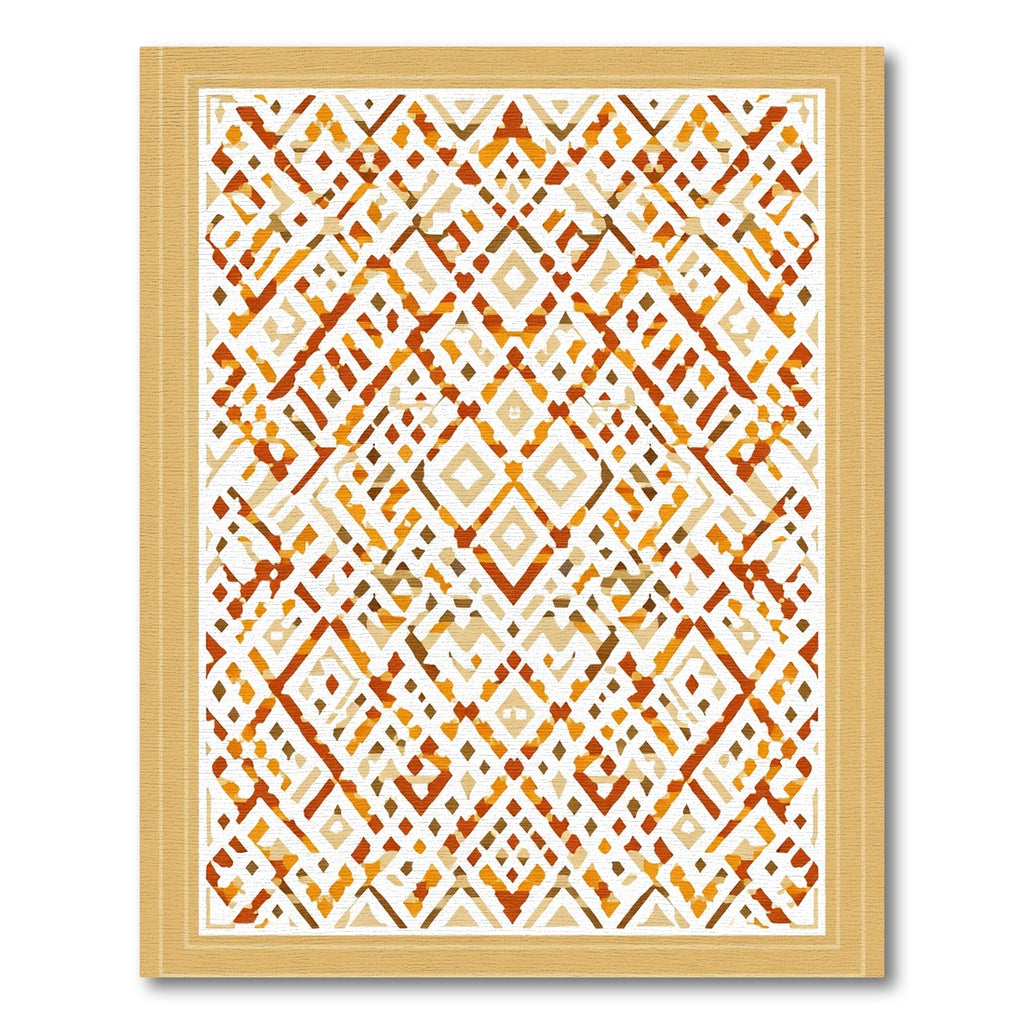 Earthy Terracotta Diamond Lattice Rug