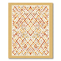 Earthy Terracotta Diamond Lattice Rug