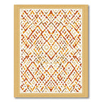 Earthy Terracotta Diamond Lattice Rug