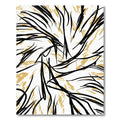 Black Gold Abstract Swirl Rug
