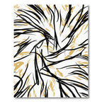 Black Gold Abstract Swirl Rug
