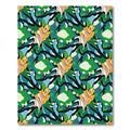 Bold Emerald Abstract Organic Swirl Rug