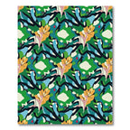 Bold Emerald Abstract Organic Swirl Rug