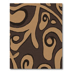 Earthy Abstract Swirl Organic Rug