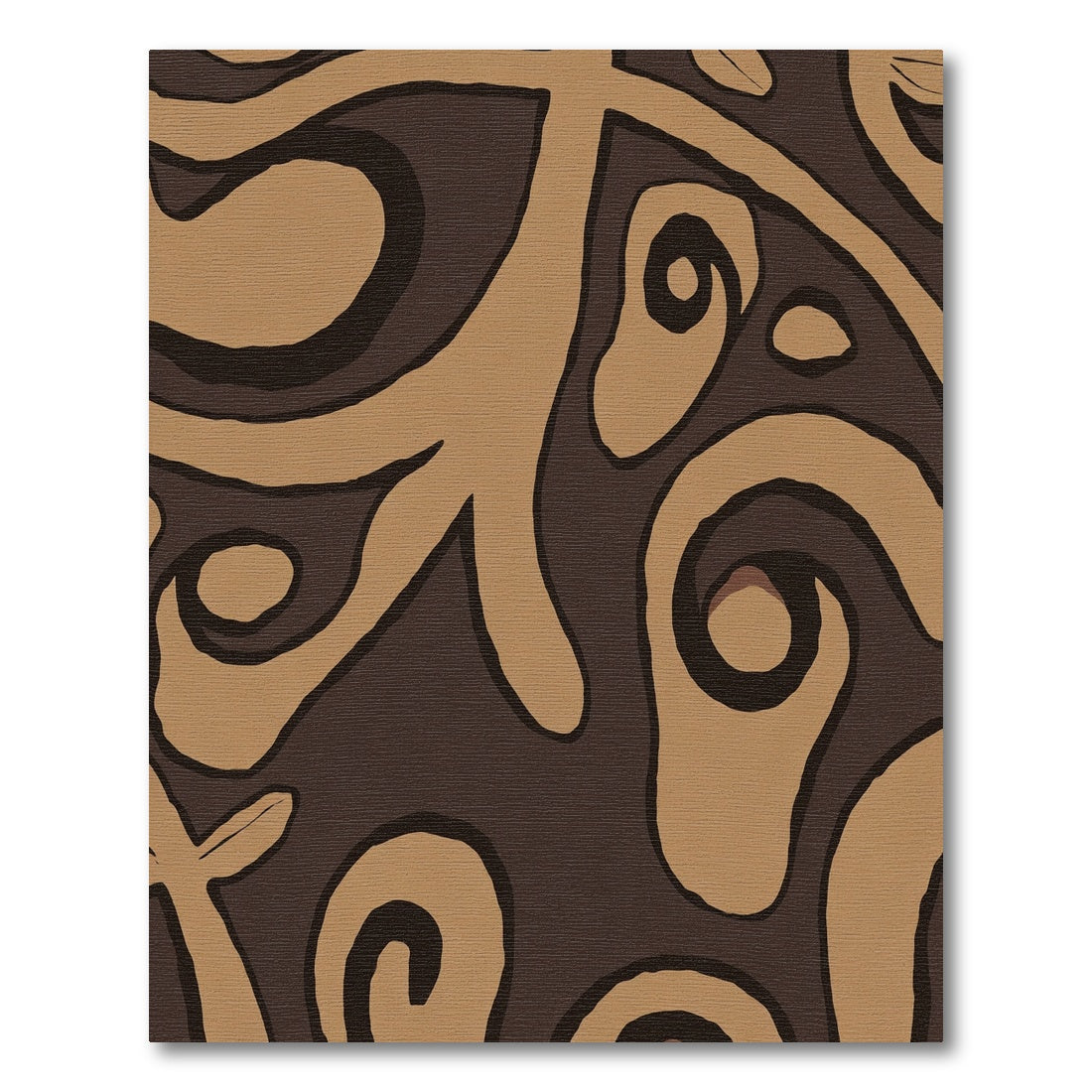 Earthy Abstract Swirl Organic Rug