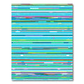 Modern Blue Multi Color Stripe Rug