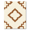 Cream Brown Geometric Diamond Shape Rug