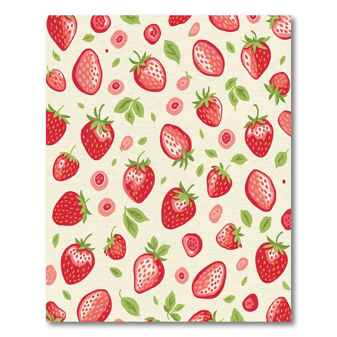 Summer Strawberry Patch Fruit Garden Rug