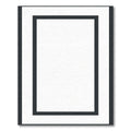Modern Charcoal Frame Rectangle Rug