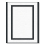 Modern Charcoal Frame Rectangle Rug